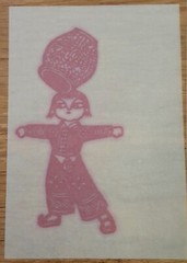 Chinese Asian Art Traditional Card Making Paper-Cuts Girls Red Color LOT 10 PCS