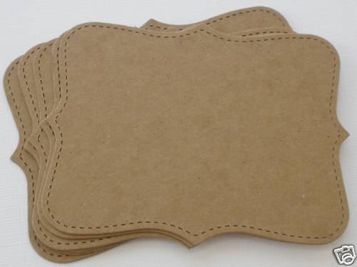 {4} *TOP NOTE* Side Stitched Matt Backings Bare Chipboard Die Cuts