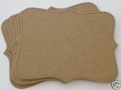 {4} *TOP NOTE* Side Stitched Matt Backings Bare Chipboard Die Cuts