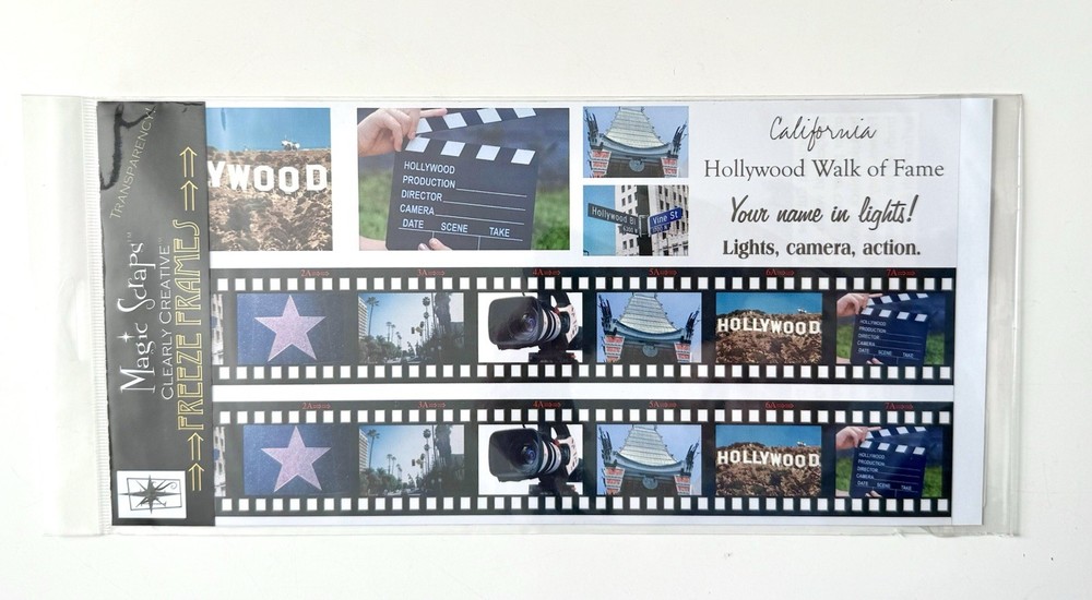 Hollywood, CA – Magic Scraps Freeze Frames Transparency Film – Scrapbooking