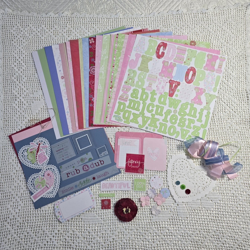 100% Girl 12×12 Scrapbook Kit, Little Ones Collection by Deja Views & Other