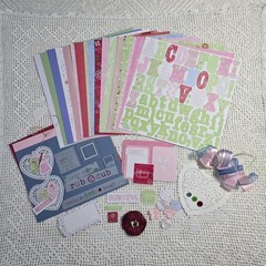 100% Girl 12×12 Scrapbook Kit, Little Ones Collection by Deja Views & Other