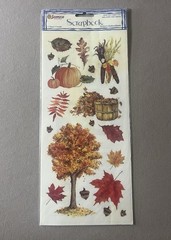 Large Sheet Of Autumn/Fall Themed Stickers~Includes 19 Stickers, New In Package