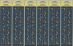 6 New packs SPACE Comet Stars Border Scrapbook stickers 12 Sheets