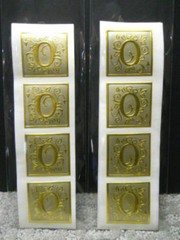 Fossler Foil Seals For Gift Wrap Tags Place Cards Envelopes 2 Pks Letters New