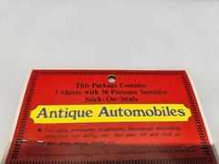 Vintage 1979 Antique Automobiles Stickers Merrimack Publishing Corp NOS