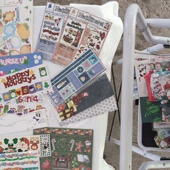 Holiday Christmas Scrapbooking Stickers Card Kit Lot