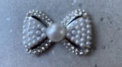 Craft embellshment Rhinestone and Pearl Bow or Heart Shape