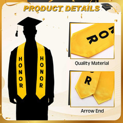 Valedictorian Stole Graduation Salutatorian Honor Sash 65″ Long Unisex Adults Sa