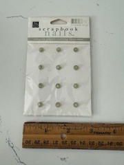 Scrapbook Interiors Nails Round Top Snap-On Paper-Crafting Fastener Spruce Color