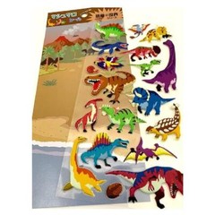 CUTE DINOSAUR STICKERS Puffy Sticker Sheet Craft Kids Scrapbook Animal NEW