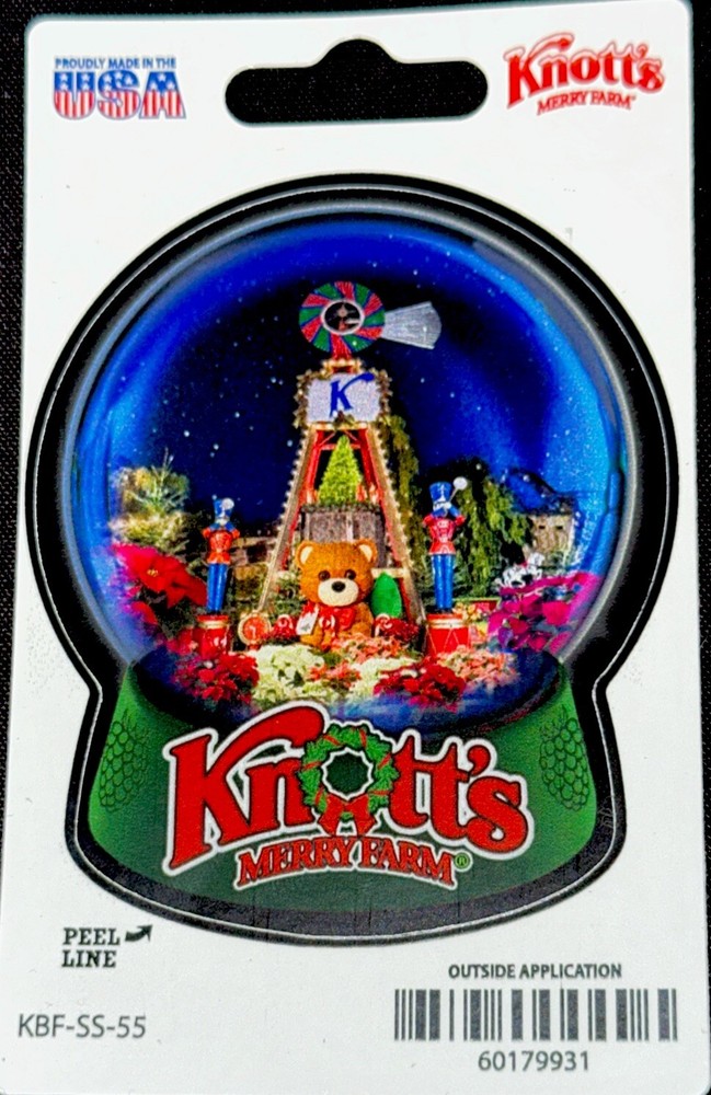 KNOTTS MERRY FARM STICKER✨🚂🎄🐻🎁🚂✨3 1/2” X 2 3/4”✨GLOSSY✨LEST HAVE FUN❤️💫