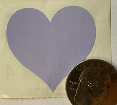ROSE GOLD HEART Metallic Stickers(2pc)Mrs.Grossman’s •Valentine’s•Card Making•