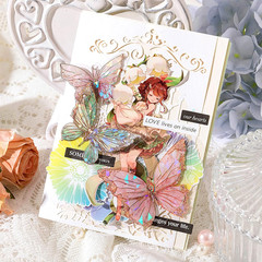 Butterfly Stickers Set Ice Crystals Holographic Shiny Transparent Resin Waterpro