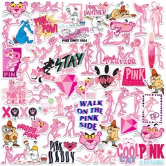 PINK PANTHER VARIETY DIE CUT VINYL 50 CT STICKER PACK