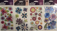 Lot Of 17 JOLEE’S BOUTIQUE Sticko Dimensional Scrapbook Stickers FLOWERS PLANTS