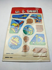 Rare 1984 Mr. S. Snake Serpent SCRATCH ‘N SNIFF 2-Sheet Scented Stickers Vintage