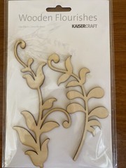 Kaisercraft Wooden Flourishes, 1 ELM TREE and 2 LILAC LEAVES Wood