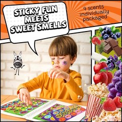 Delightful Scratch and Sniff Stickers for Kids – 9 Scents, 36 Colorful Sheets