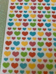 STICKO CLASSIC STICKERS HEARTS GLITTERED MULTI-COLORED HEARTS 220PCS