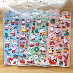Merry Christmas Adorable Cartoon Santa Claus 3D EVA Soft Foam Stickers – DIY Dec