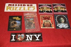 Lot of 8 STICKERS / Magnet NEW Sticker Bundle Horror Fright Rags Messed Puzzles