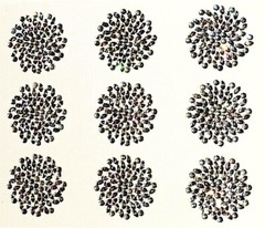 CraftbuddyUS CB058 9 Diamante/Pearl Self Adh Swirl Flower Gem Wedding Craft Card