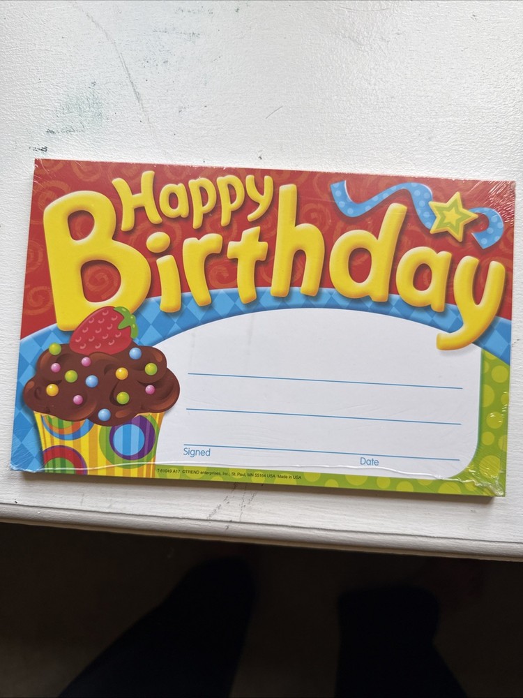 TREND Happy Birthday The Bake Shop Recognition Awards 5-1/2″ x 8-1/2″ 30 Count