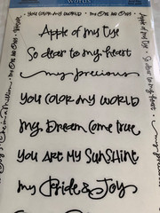 DEJA VIEWS WONDERFUL WORDS STICKERS ‘ENDEARMENT MOTS DOUX’ PHRASES WORDS 22 PCS