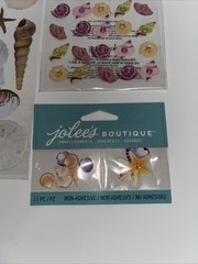 Scrapbooking Stickers Seashells Lot Of 3 Pks 49 Pc. Total
