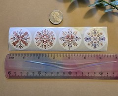 16 Beautiful Artsy Snowflake Stickers Boho Style Christmas Snowflake Stickers