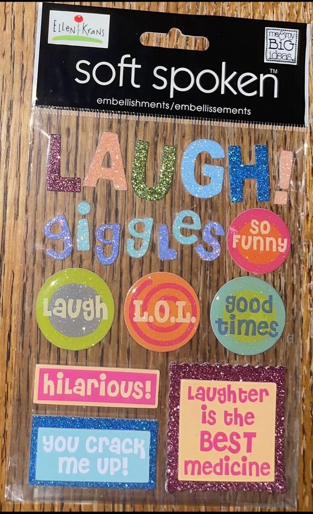 SOFT SPOKEN LAUGH LOL SMILE Giggle ENJOY Best GOOD TIMES Friends Funny Stickers