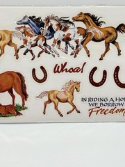PSX Faster Horses Sticker Sheet 2001 RARE Horse Western Scrapbook NEW!
