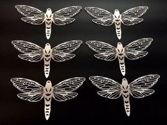 Tim Holtz Die Cuts * Perspective Moth * Set of Six * Black or White Cardstock