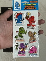 VTG 1983 PUFFY STICKER SHEET NEW MOODIES FEELING EMOTION INSIDE OUT MENTAL HEALT