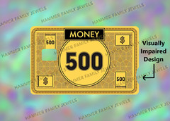 $500 Funny Money Fan Art Card Decal *