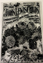 Clear stamp, Vintage design, Seed packet, script, flowers, scrapbook, card makin