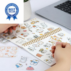 Reusable Sticker Storage Book Collecting Album 5.8 x 8.3 inches, white