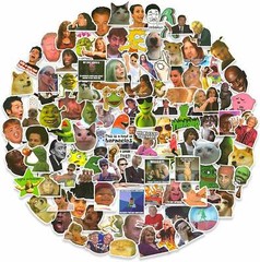 Meme 150 PCS Funny Trendy Stickers , Waterproof VinylDecals