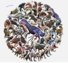 Realistic Dinosaur Dino Fun Stickers Teacher Supply DIY Crafts Kids Wall Decor