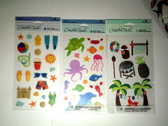 Large Lot Creative Touch Stickers Beach Summer Travel NEW 13 Packs 3D Layers