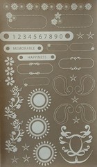 WHITE MEMORABLE Rub-On Transfers(4-1/2”x 7-3/4”)Flower •Happiness•Card Making•