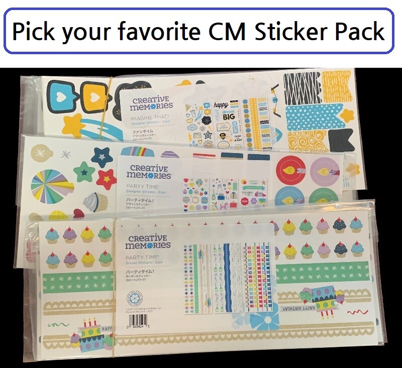 Creative Memories Sticker Pack Rare & Current 3/pk Scrapbook Craft Stamp Border