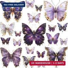 XERE 400 Pcs Butterflies Flora and Fauna Scrapbook Stickers Set for Scrapbooking