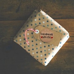 Vintage Kraft Handmade With Love Stickers – 1 Inch Self-Adhesive Gift, Baking