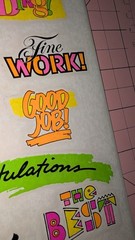 Vintage Stickers Neon Rewards American Greetings 1 Sheet ( Age Discoloration)