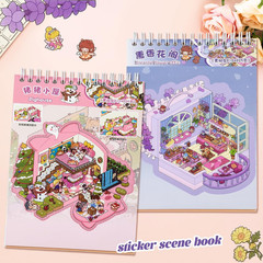 20 Sets DIY 3D Sticker Scene Collection – Cute Cartoon House Stickers