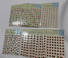 Mixed Lot of 18 Daisy Hill Epoxy Alphabet Stickers Fast Ship!