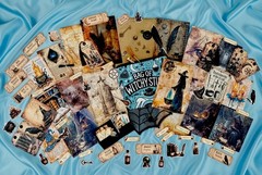 Witchy Junk Journal Kit Ephemera Pack Halloween Gothic Dark Academia 101 Pc