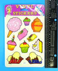 Vintage BJ’s Sweet Treats Desserts 1 Sheet Vinyl Sticker Pack